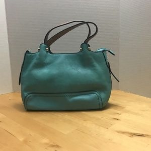 Simply Noelle Faux Leather Handbag, Aqua